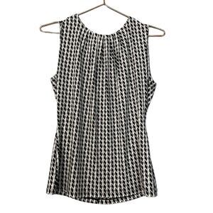 Calvin Klein geometric sleeveless blouse small